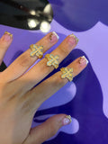 NUGGET CROSS RING