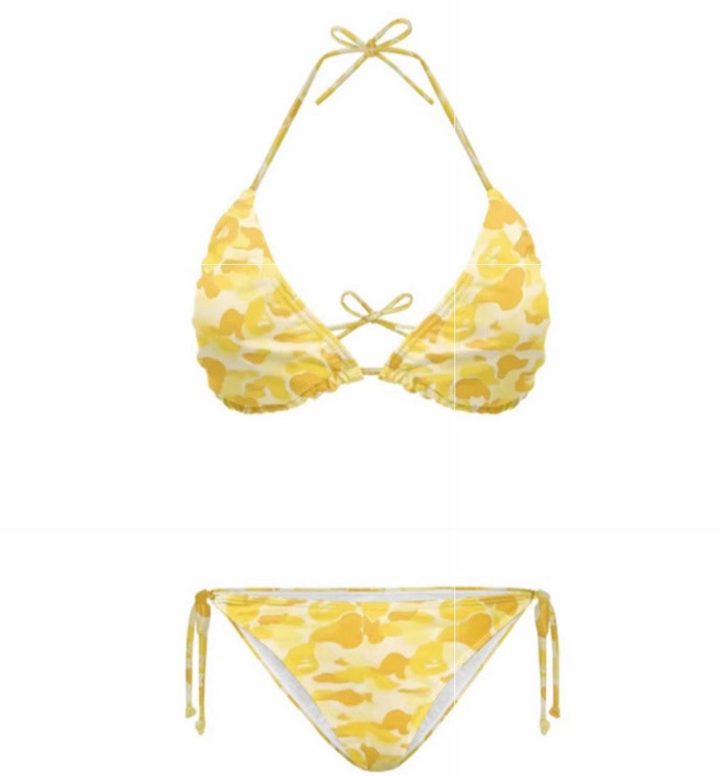 YELLOW BAPE BATHING SUIT