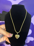 SMALL HEART NUG NECKLACE