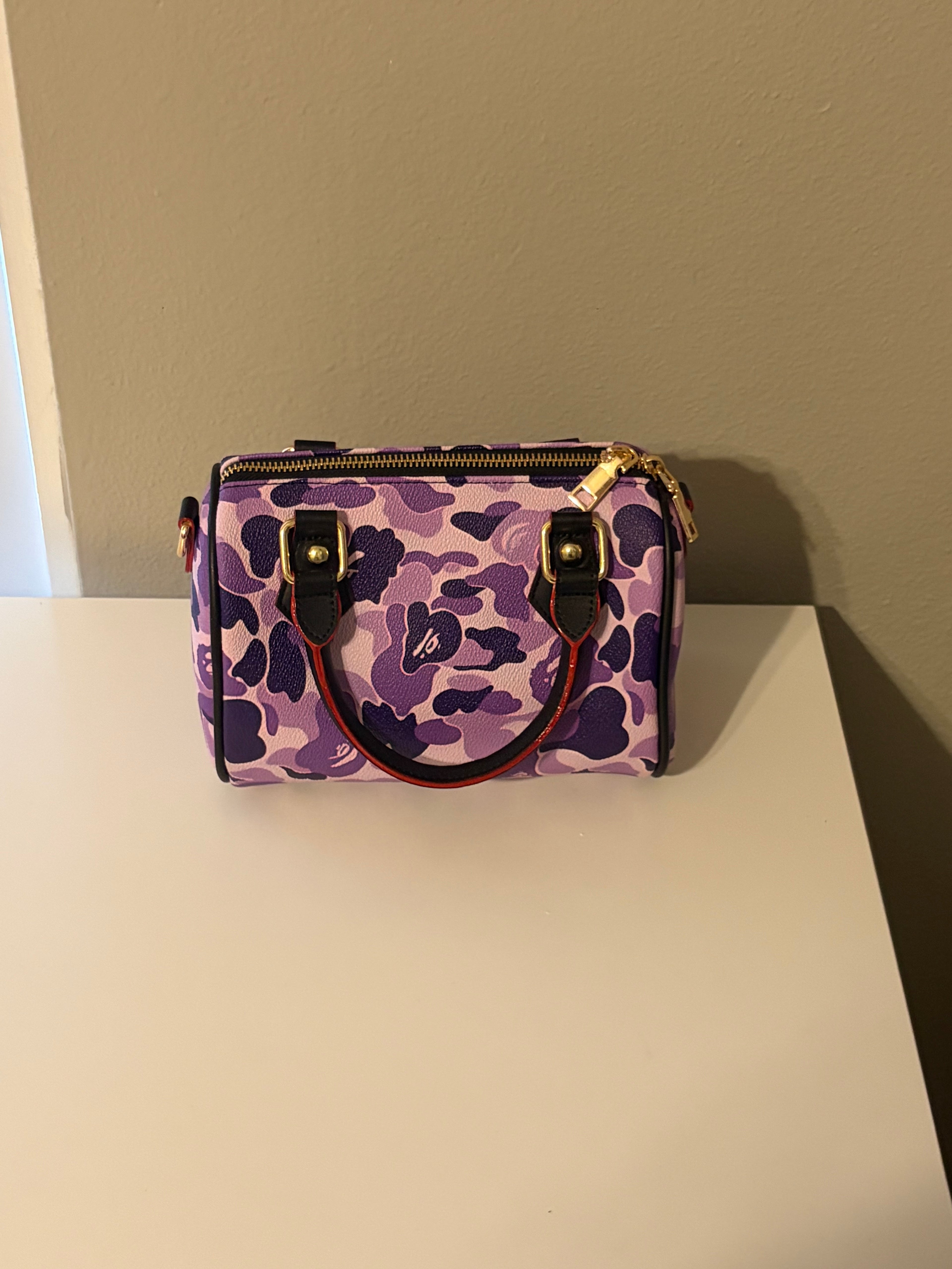 PURPLE CAMO BAPE BAG