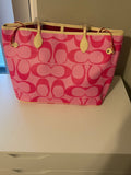 PINK COACH TOTE